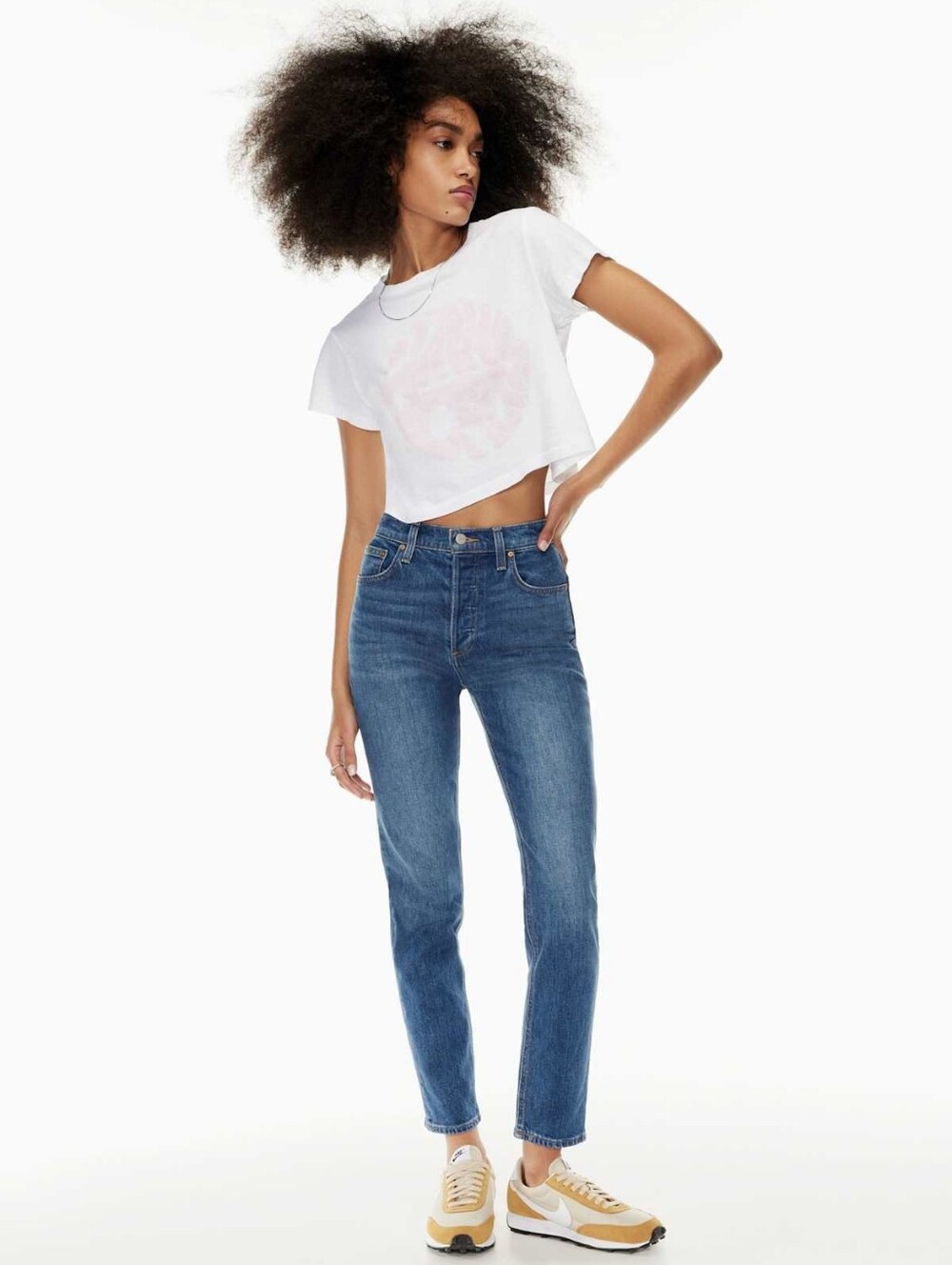 Denim Forum The Yoko High Rise Slim 26W 28L In 3Yrs bleu N Stormy (Medium Wash)